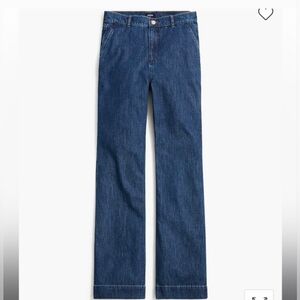 J.Crew Factory Denim Trousers Lightweight Blue Wide Leg Size 31